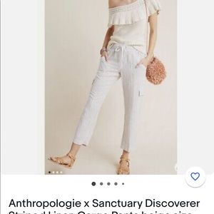 Sanctuary x Anthropologie cropped linen pants
